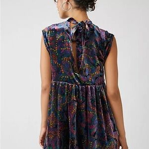 Free People All The Time Velvet Mini Dress